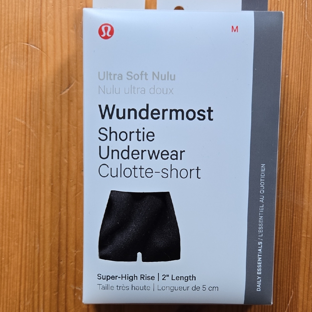 Lululemon Black Wundermost Shortie Underwear